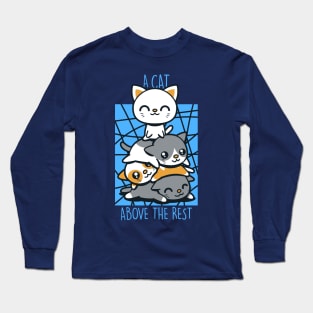 Cute Funny Kawaii Cats Bonding Funny Saying Gift For Cat Lovers Long Sleeve T-Shirt